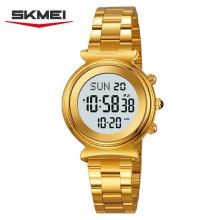 ساعة اليد الرقمية المزدوجة للنساء فاخرة ساعة مواقيت الصلاة